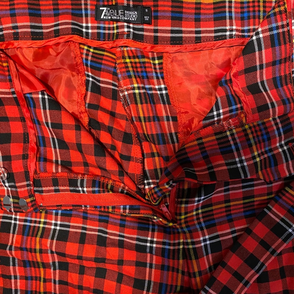 Plaid wide leg slacks - Picture 2 of 5